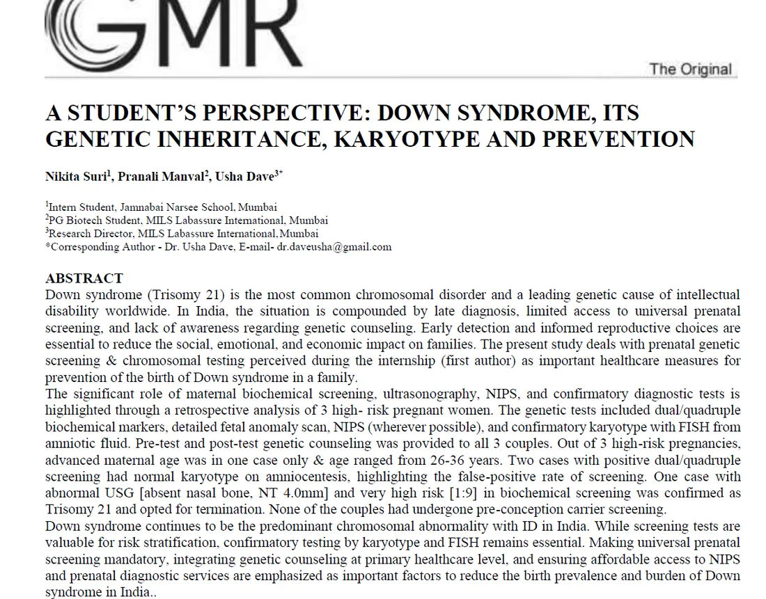 My paper as published in Genetics and Molecular Research